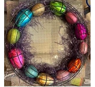 DIY Easter Egg Wreath on a budget